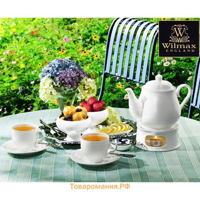 Подставка для подогрева Wilmax, d=13 см, фарфор, белая