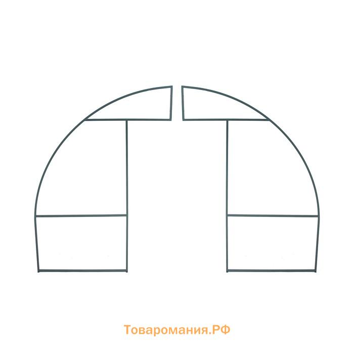 Теплица (каркас), 6 × 3 × 2 м, металл, профиль 20 × 20 мм, шаг дуги 1 м, без поликарбоната