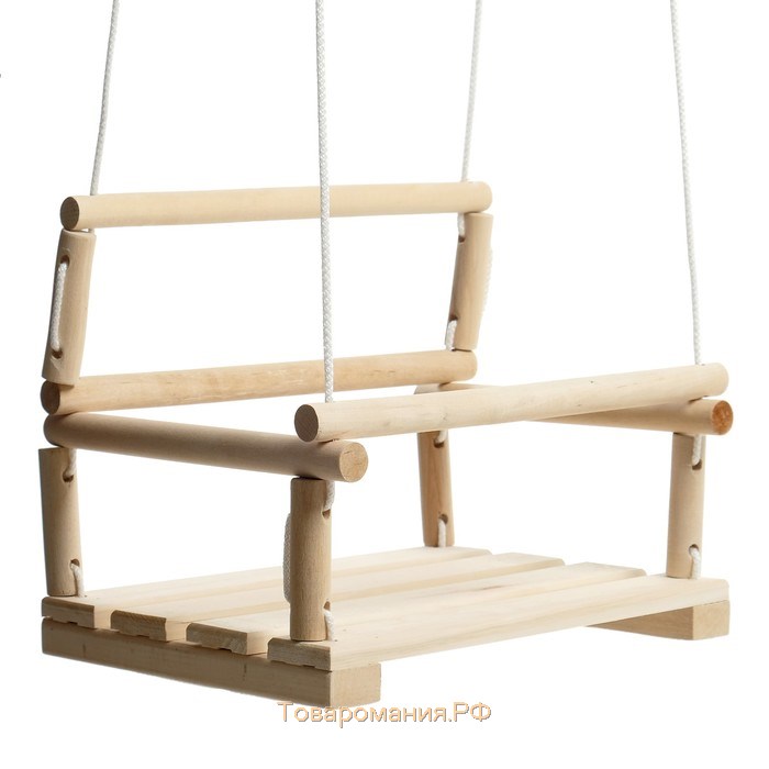 Подвесное кресло деревянное, сиденье 30×40см