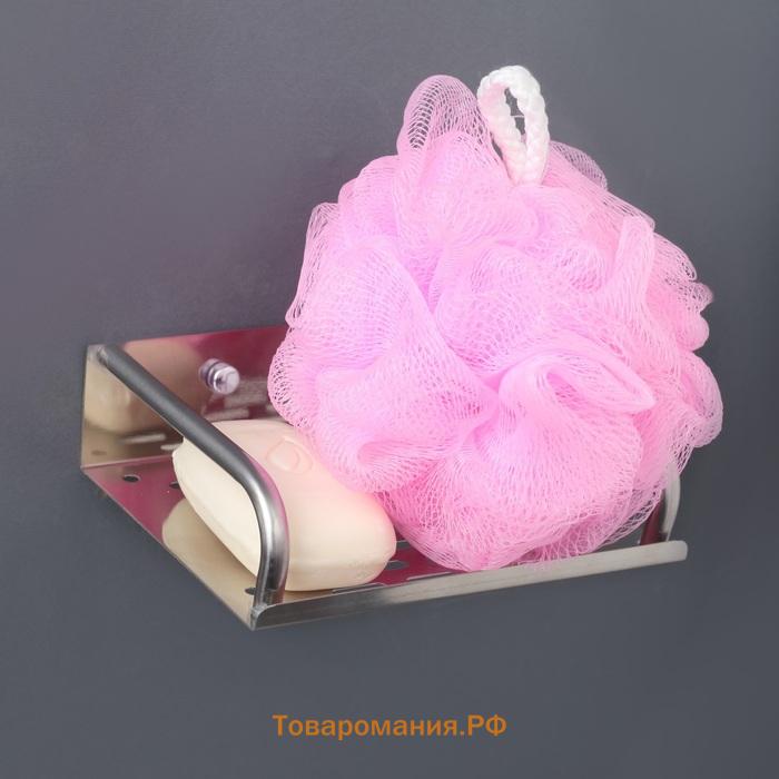 Мыльница настенная, 14.5×11.5×5 см, сталь