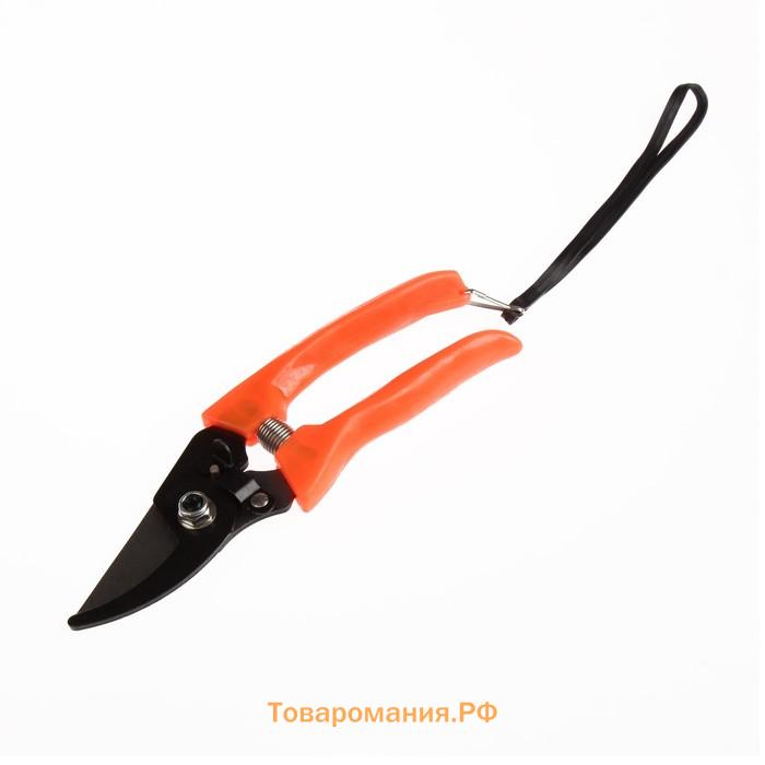 Секатор плоскостной, 7" (18 см), с пластиковыми ручками, Greengo