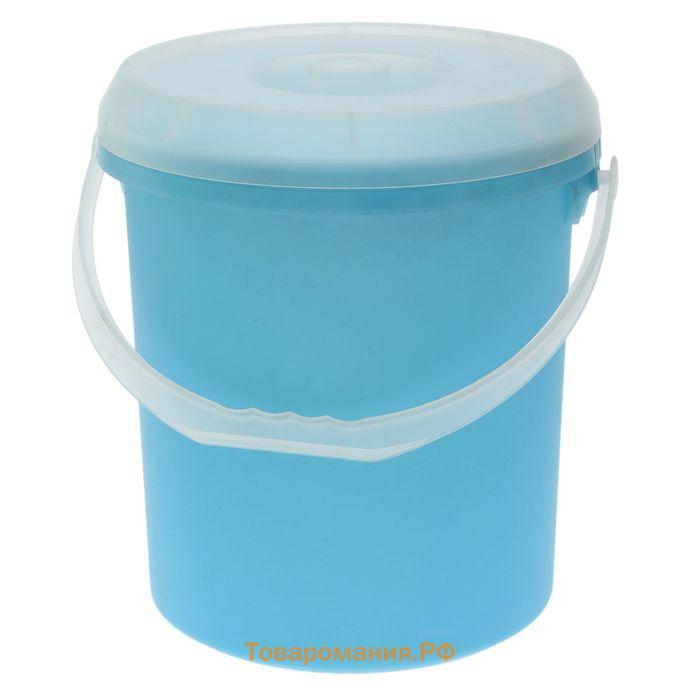 Ведро с крышкой Darel plastic, 20 л, d=30 см, h=34,5 см, пластик, МИКС