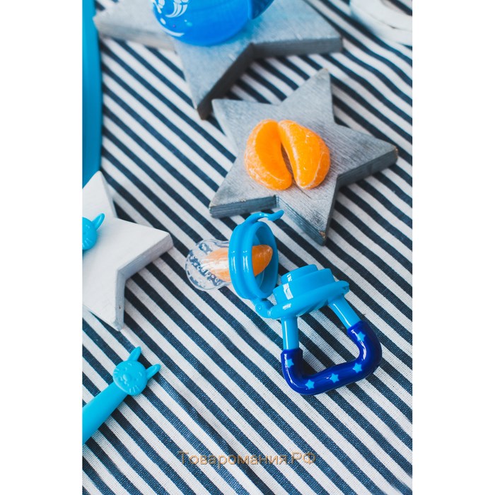 Ниблер «Малыш» с силиконовой сеточкой, цвет синий
