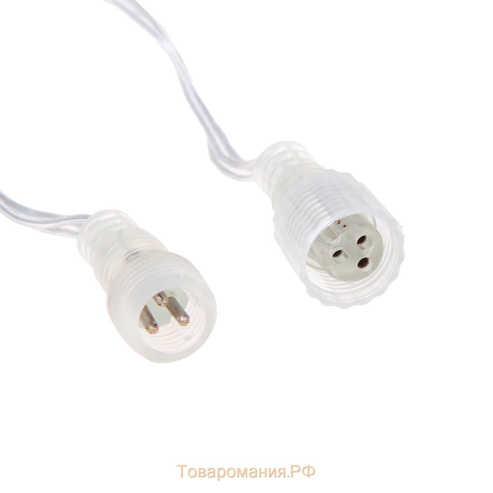 Гирлянда «Бахрома» 3 × 0.6 м, IP44, УМС, прозрачная нить, 160 LED, свечение фиолетовое, 220 В