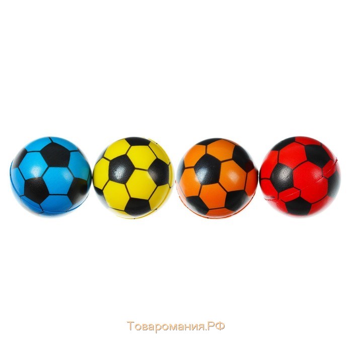 Мяч мягкий «Футбол», 4,5 см, цвета МИКС
