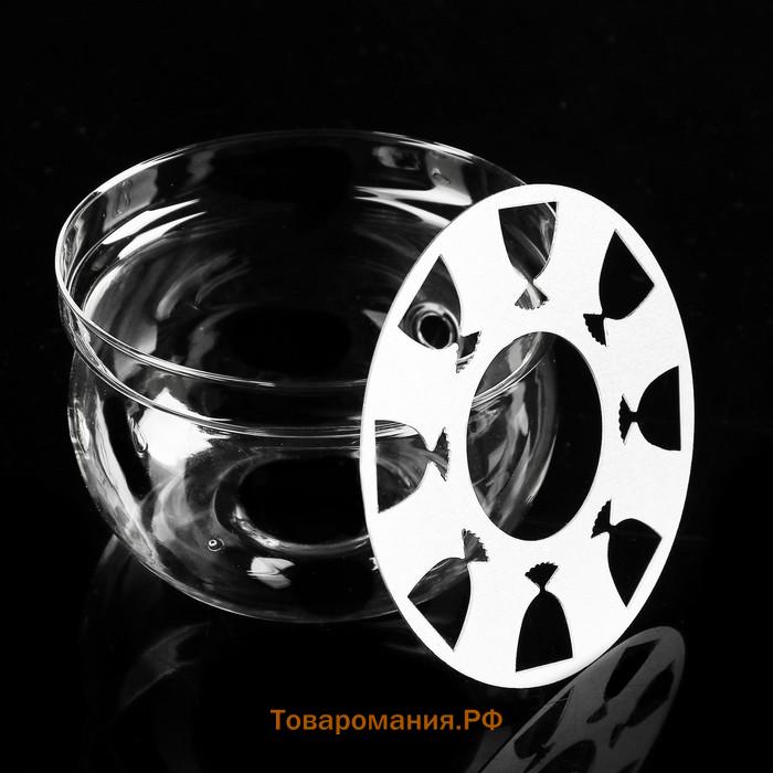 Подставка-подогрев под чайник  «Огонёк», d=13 см, стекло