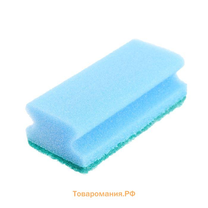 Губка для посуды с чистящим слоем  «Генеральная уборка», 12×6×4 см, 6 шт.