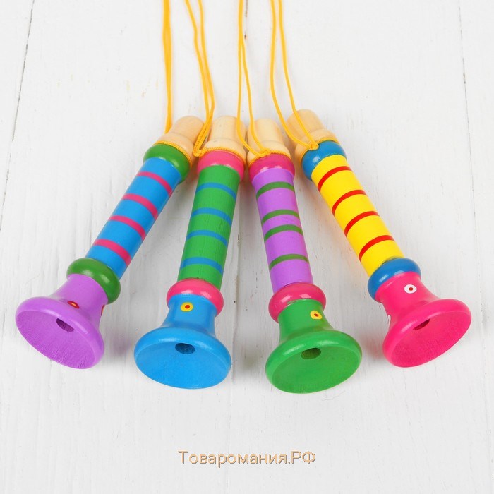 Музыкальная игрушка «Дудочка на веревочке», высокая, цвета МИКС