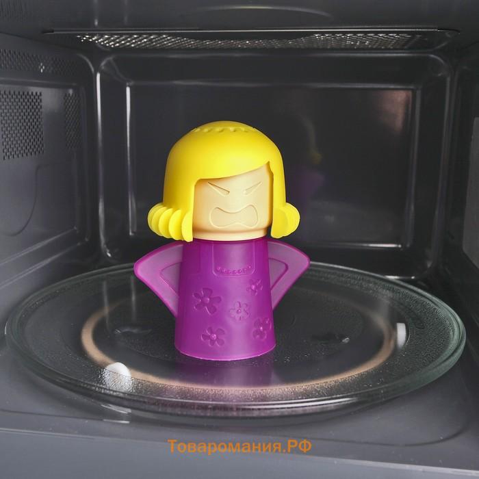 Устройство для чистки микроволновой печи  Angry mama, 10.5×8×13 см, пластик, фиолетовое