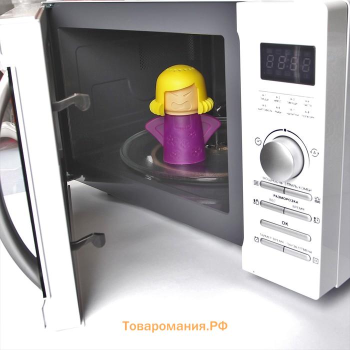 Устройство для чистки микроволновой печи  Angry mama, 10.5×8×13 см, пластик, фиолетовое