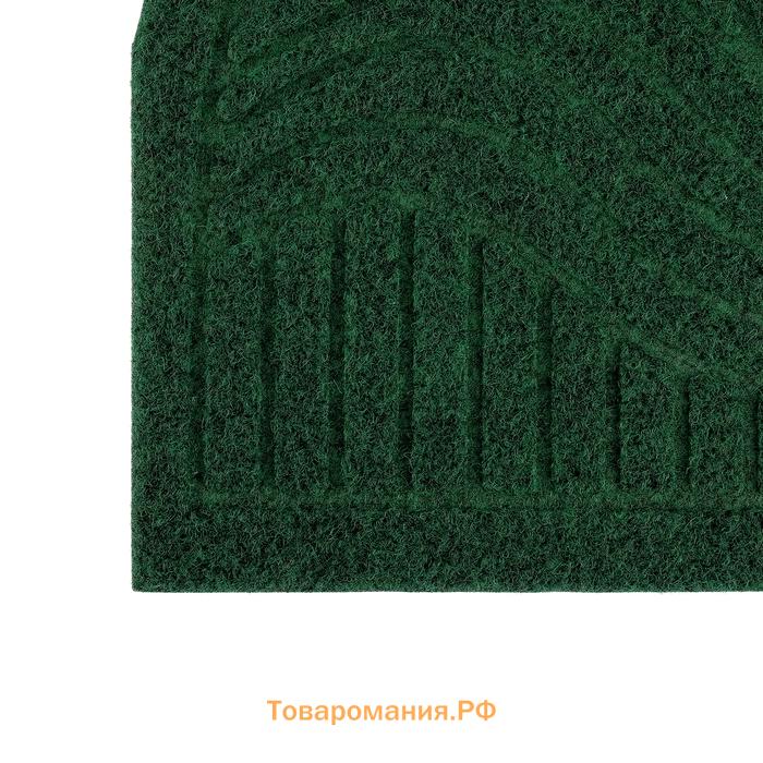 Коврик придверный полукруглый  «Солнце», влаговпитывающий, без окантовки, 40×60 см, МИКС