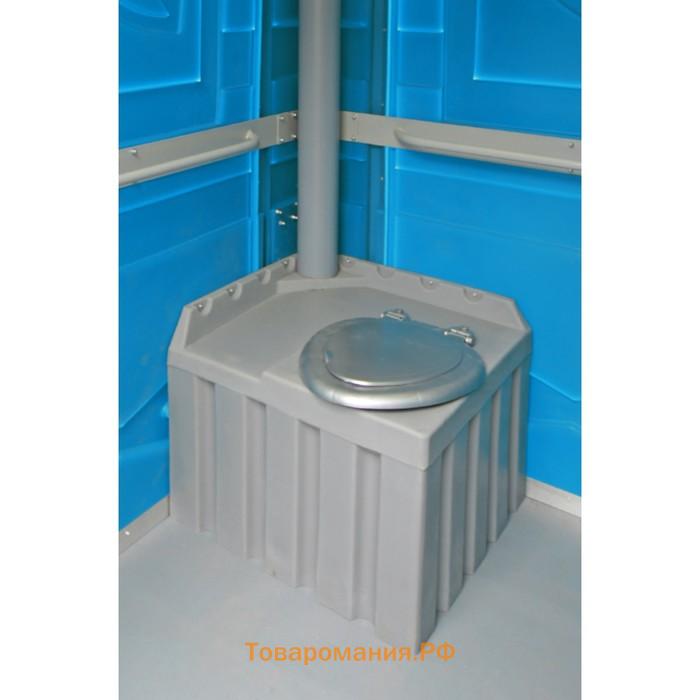 Туалетная кабина, 230 × 158 × 156 см, синяя, «Эколайт Макс»