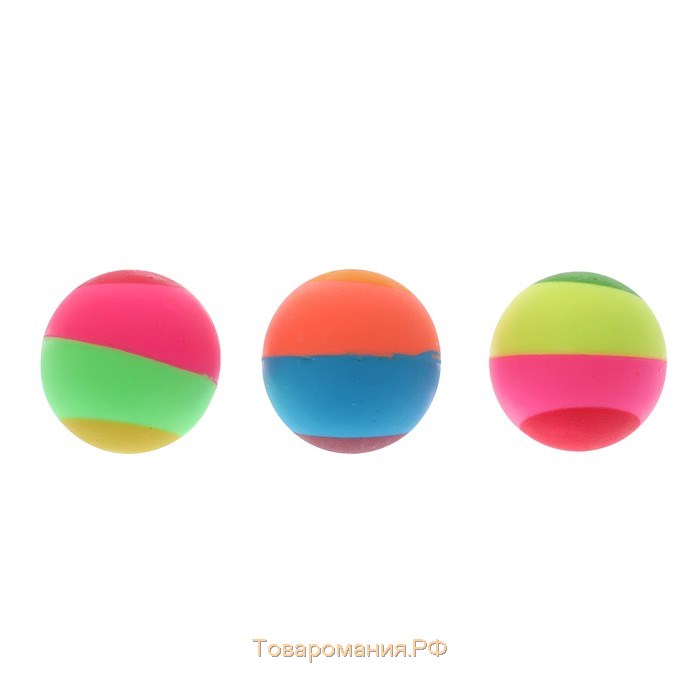 Мяч каучуковый «Полосатик», 3,3 см, цвета МИКС