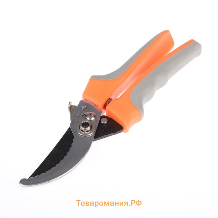 Секатор плоскостной, 9" (23 см), с пластиковыми ручками, МИКС, Greengo