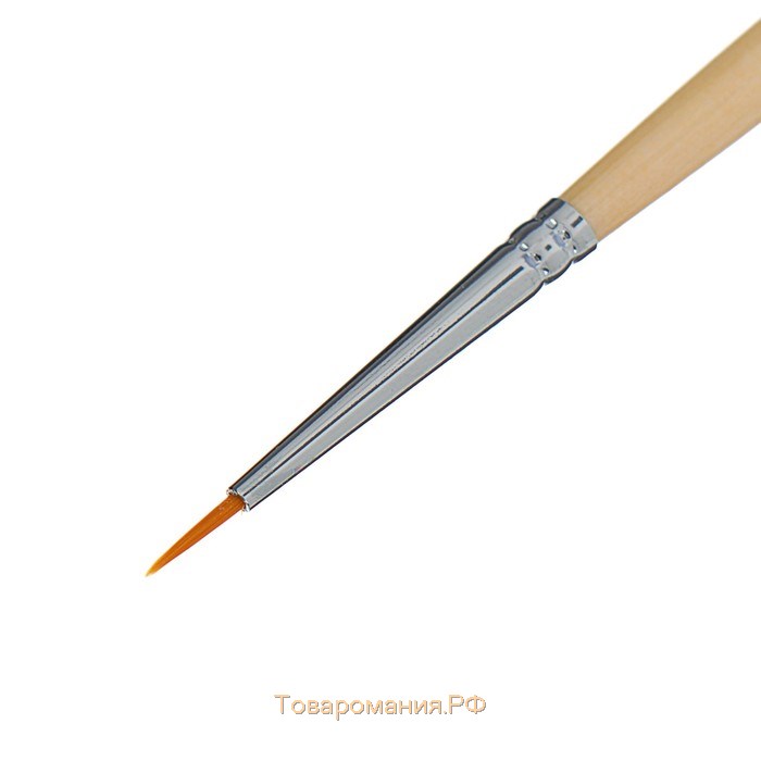 Кисть "Сонет" № 00, синтетика, круглая, короткая ручка, d=1 мм, покрытая лаком