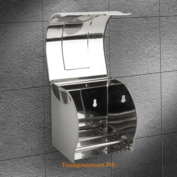 Держатель для туалетной бумаги, без втулки 12×12.5×12 см, хром зеркальный