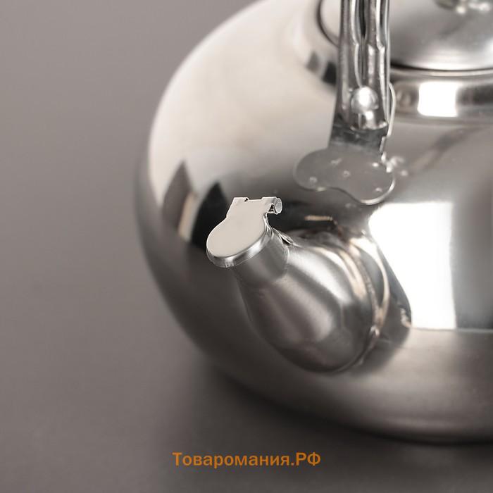 Заварочный чайник  «Гретель», 1.6 л, металлическое сито, нержавеющая сталь, хромированный