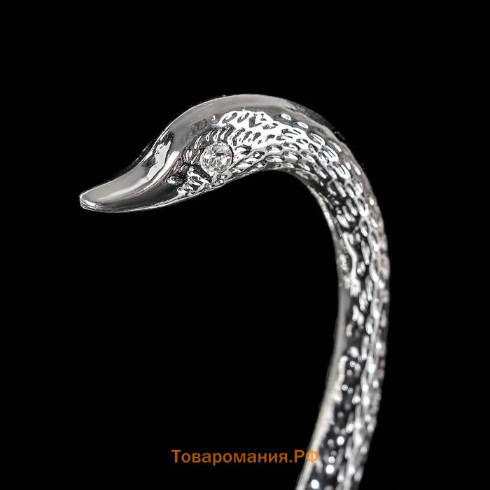 Набор ложек на подставке Magistro «серебристый лебедь», 7.5×5×14 см, 7 предметов, серебристый