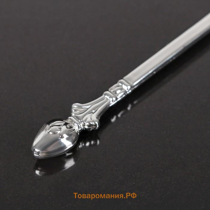 Набор ложек на подставке Magistro «серебристый лебедь», 7.5×5×14 см, 7 предметов, серебристый