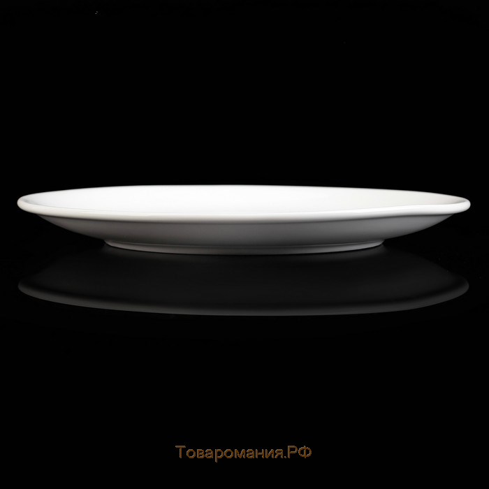 Тарелка фарфоровая обеденная White Label, d=25 см, цвет белый