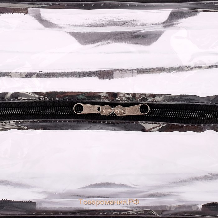 Сумка в роддом, размер 40х50х25 см., карман сбоку, цвет прозрачный/черный, M&B