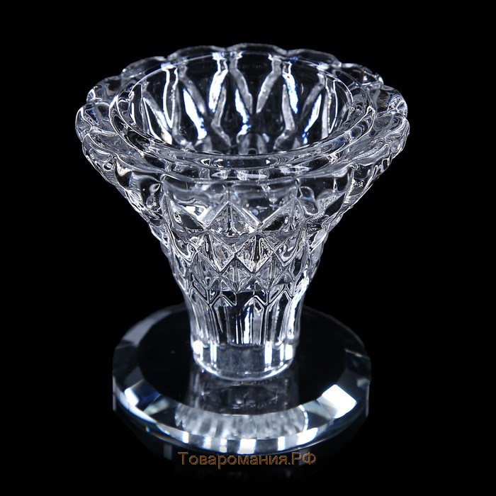 Подсвечник стекло на 1 свечу "Рюмка" 6х6х6 см