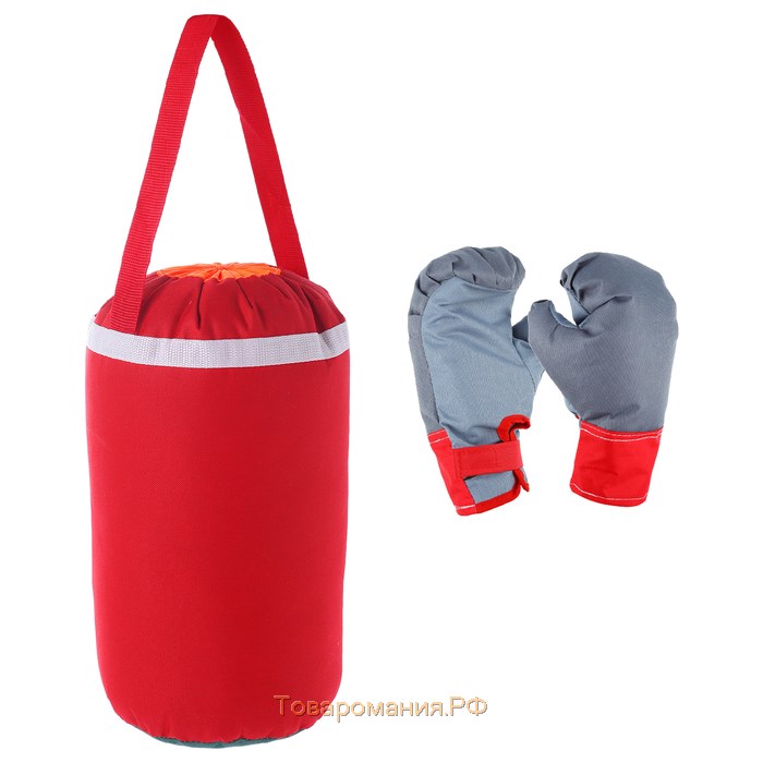 Набор боксёрский детский: перчатки, груша, d=20, h=35см, цвет МИКС