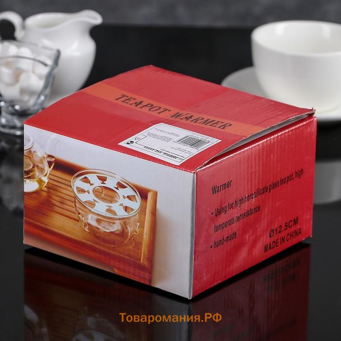 Подставка-подогрев под чайник Magistro «Диана», 12.5×8 см, стекло
