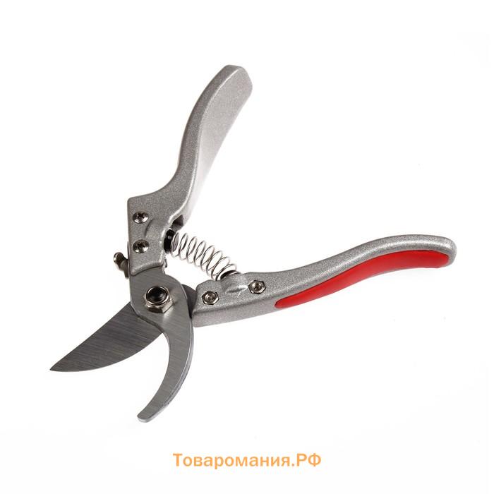 Секатор плоскостной, 8.6" (22 см), с металлическими ручками, Greengo