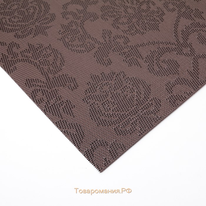 Салфетка сервировочная на стол «Вензеля», 45×30 см, цвет коричневый