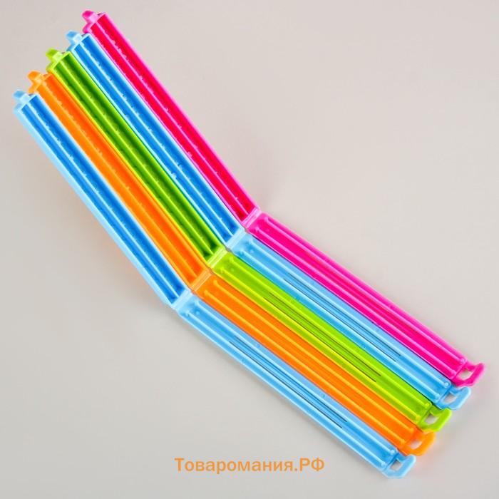 Зажимы для пакетов , 14 см, 5 шт., МИКС