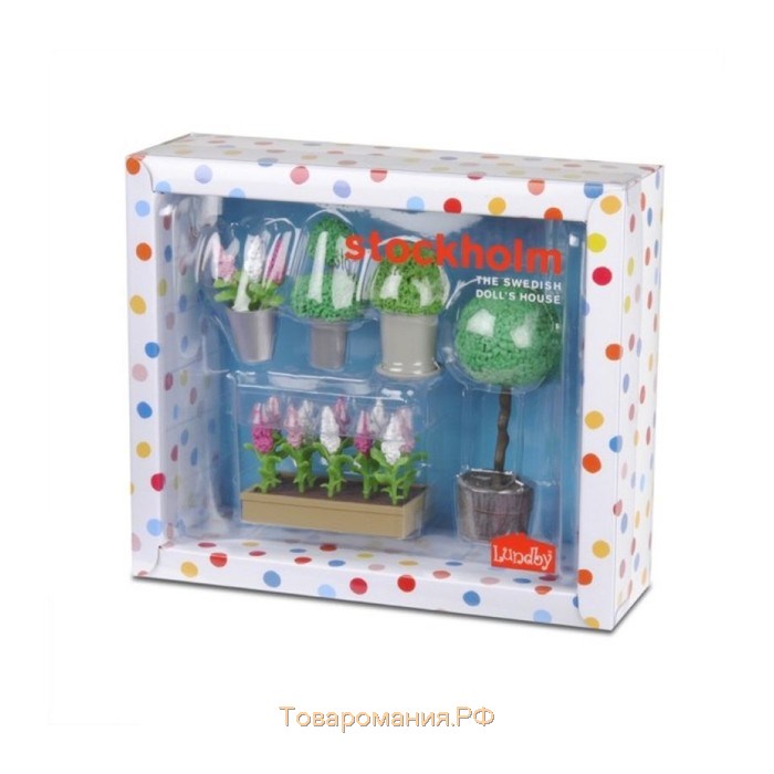 Игровой набор аксессуаров для кукольного домика Стокгольм «Цветы в горшках»