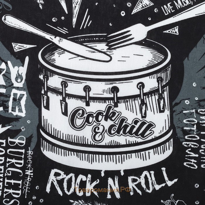 Кухонный набор Rock'n'roll: фартук, прихватка, полотенце