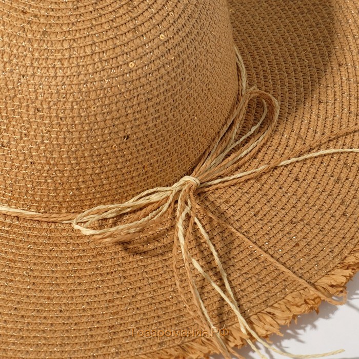 Шляпа женская MINAKU, размер 56, цвет бежевый