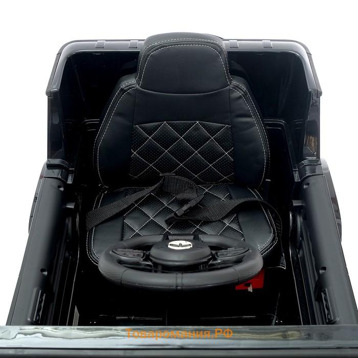 Электромобиль MERCEDES-BENZ G63 AMG, цвет глянец черный, EVA колеса, кожаное сидение