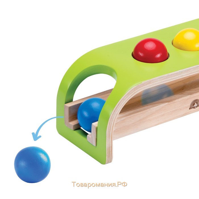 Деревянная игрушка-стучалка с шарами «Покатились»
