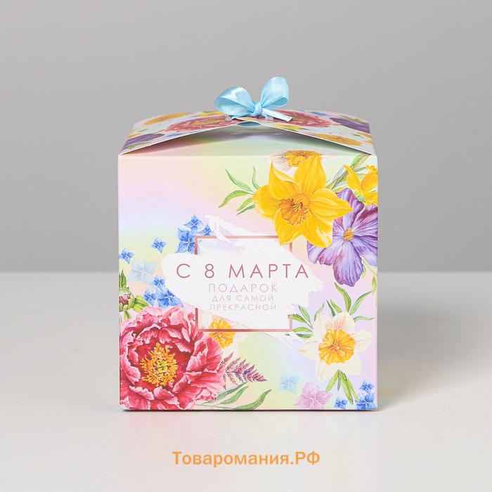 Коробка подарочная складная, упаковка, «8 марта», 12 х 12 х 12 см
