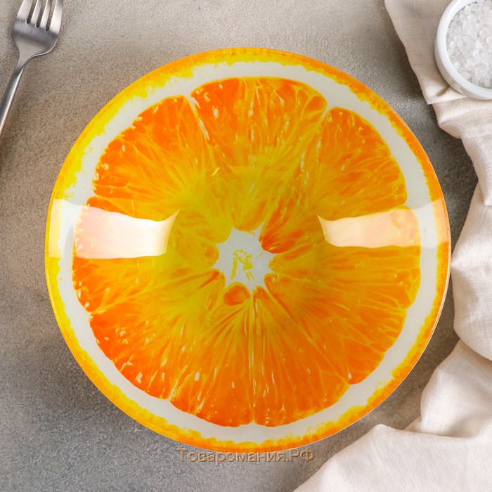 Салатник стеклянный «Сочный апельсин», 920 мл, 22×5 см