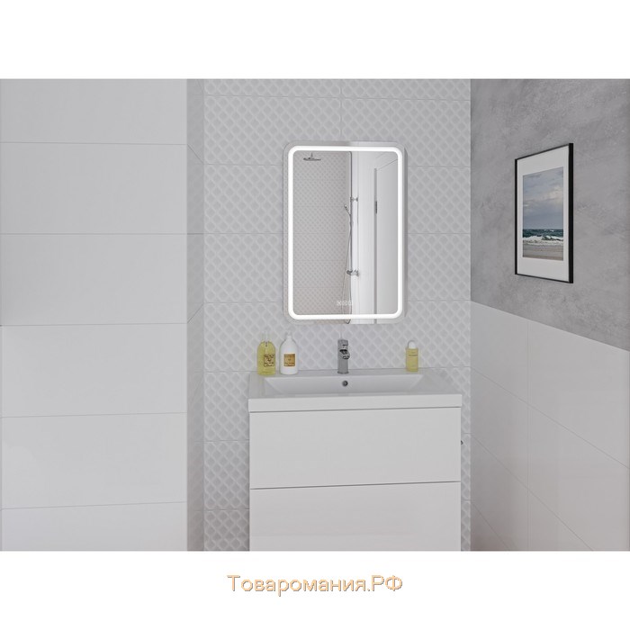 Зеркало Cersanit LED 050 Design Pro, 55x80 см, с подсветкой, антизапотевание