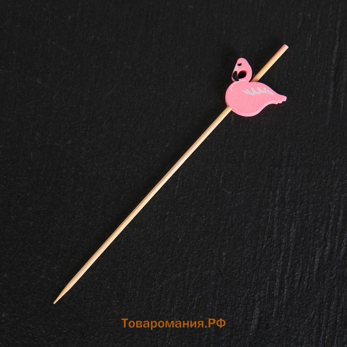 Шпажки  «Розовый фламинго», h=12 см, набор 25 шт.
