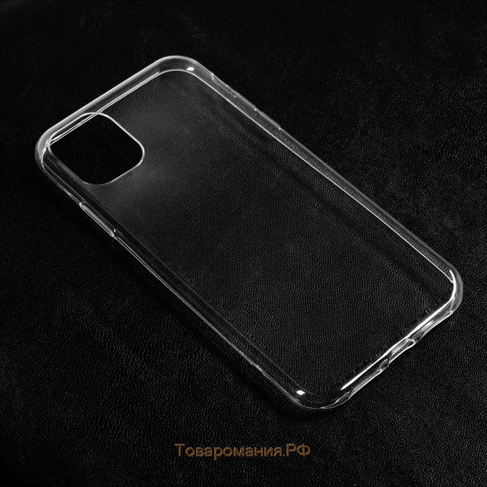 Чехол  на iPhone 11, силиконовый, тонкий, прозрачный
