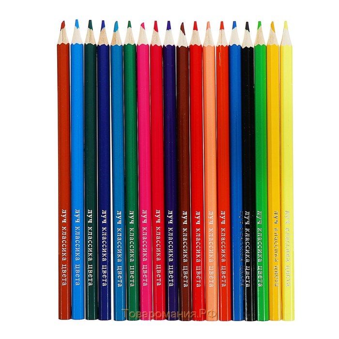 Цветные карандаши 18 цветов "Классика", шестигранные