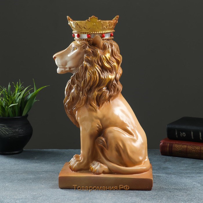 Копилка "Лев с короной" цветной,19х14х35см