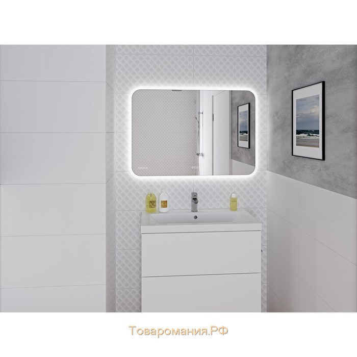 Зеркало Cersanit LED 050 Design Pro, с подсветкой, антизапотевание, 80х55 см
