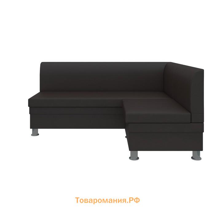 Кухонный угловой диван «Уют», экокожа, цвет коричневый