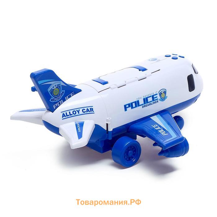 Парковка «Полицейский самолет», световые и звуковые эффекты