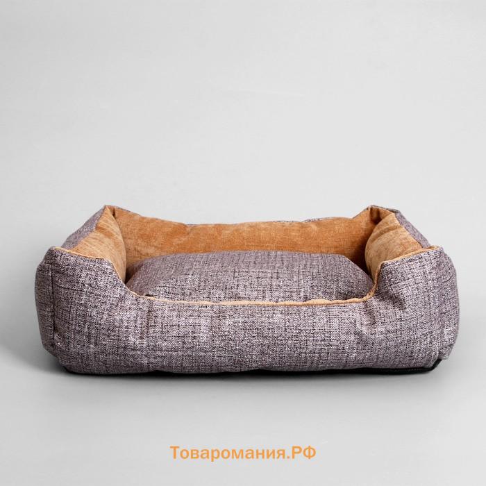 Лежанка-диван с двусторонней подушкой, 45 х 35 х 11 см, микс цветов