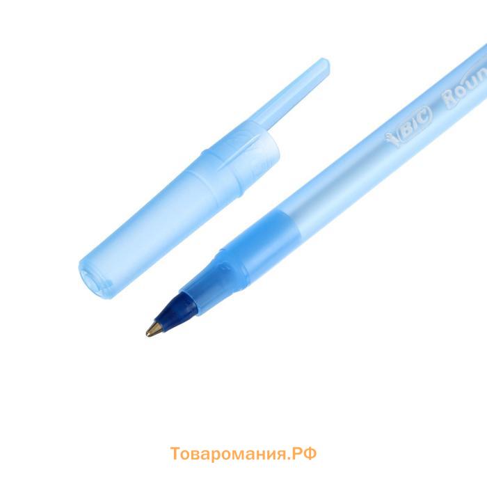 Набор ручек шариковых 4 штуки BIC "Round Stic Classic", узел 1.0 мм, среднее письмо, синие чернила