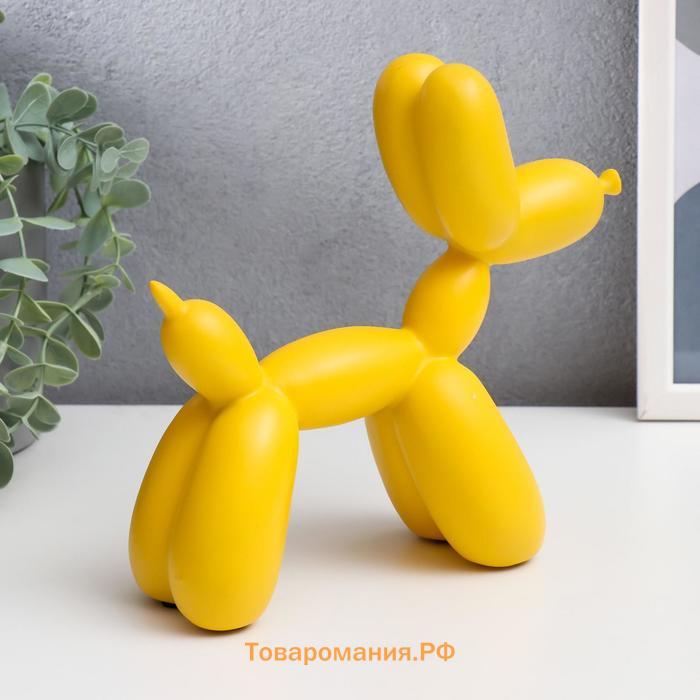 Сувенир полистоун "Воздушный шарик - собачка" жёлтый 19,5х7х18 см