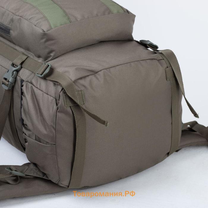 Рюкзак туристический, Taif, 60 л, отдел на шнурке, наружный карман, 2 боковые сетки, цвет оливковый